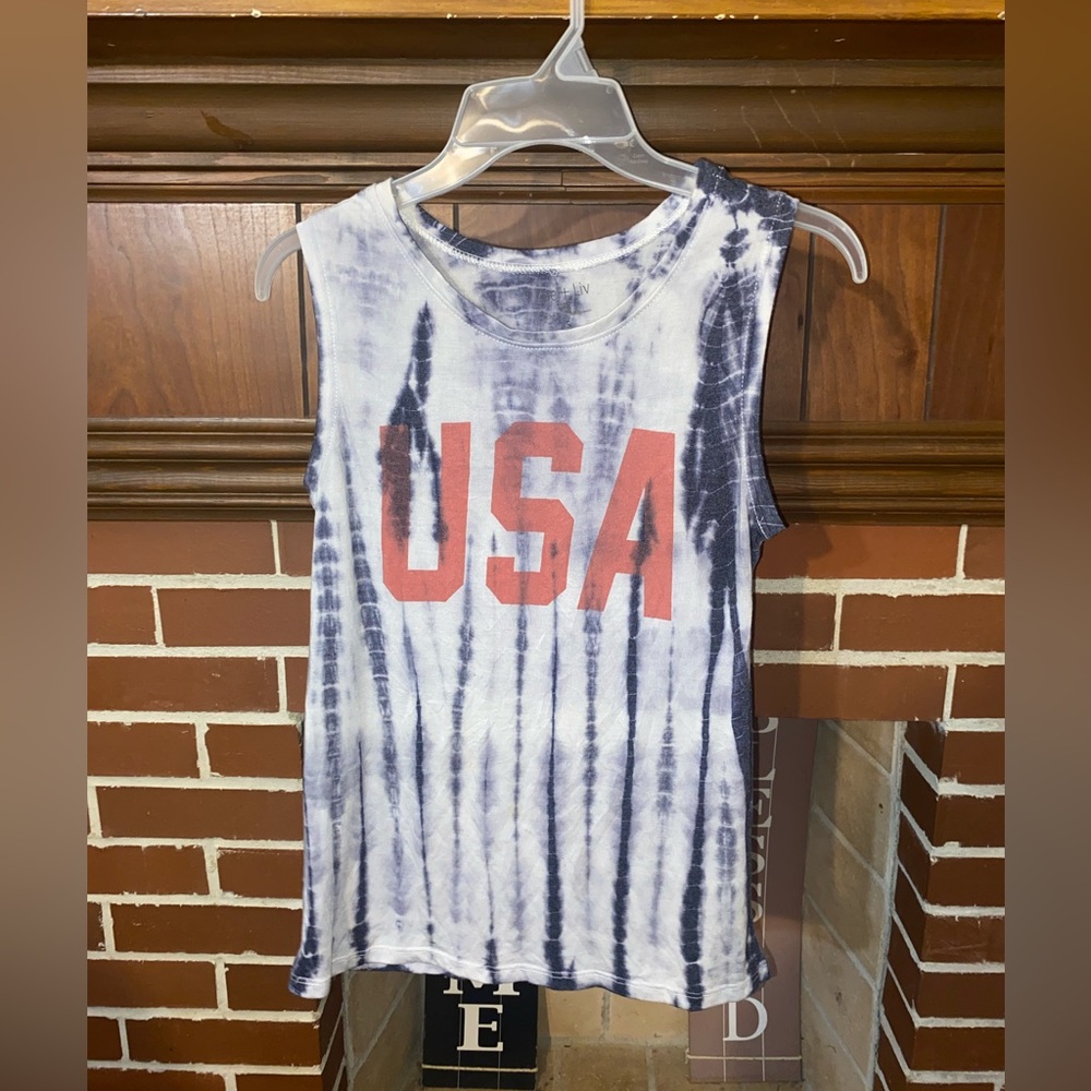 USA Tie-Dye Sleeveless Top